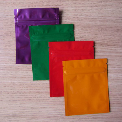 Four colorful zipper bags