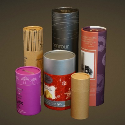 Paper tubes with colorful designs