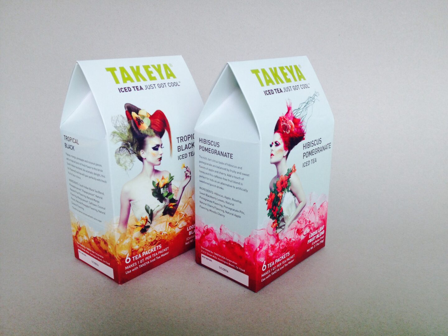 Boxes of Takeya iced tea