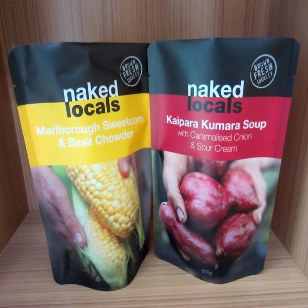 Two packs of naked locals snacks