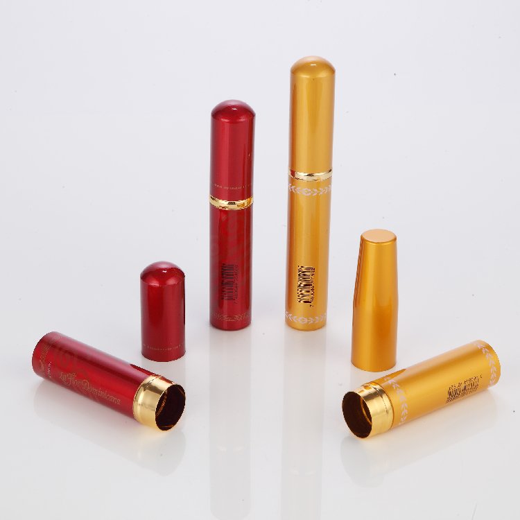 Red and gold lipstick cases