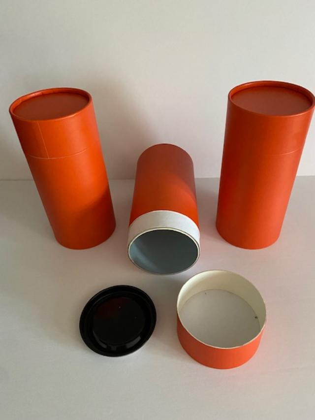 Orange paper tubes